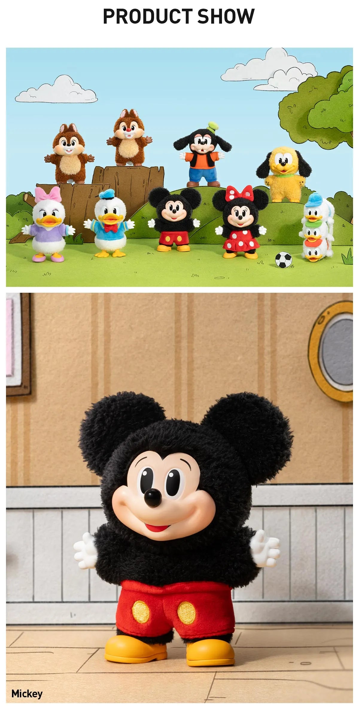 Mickey Family Cute Together Keychain Series Figures
