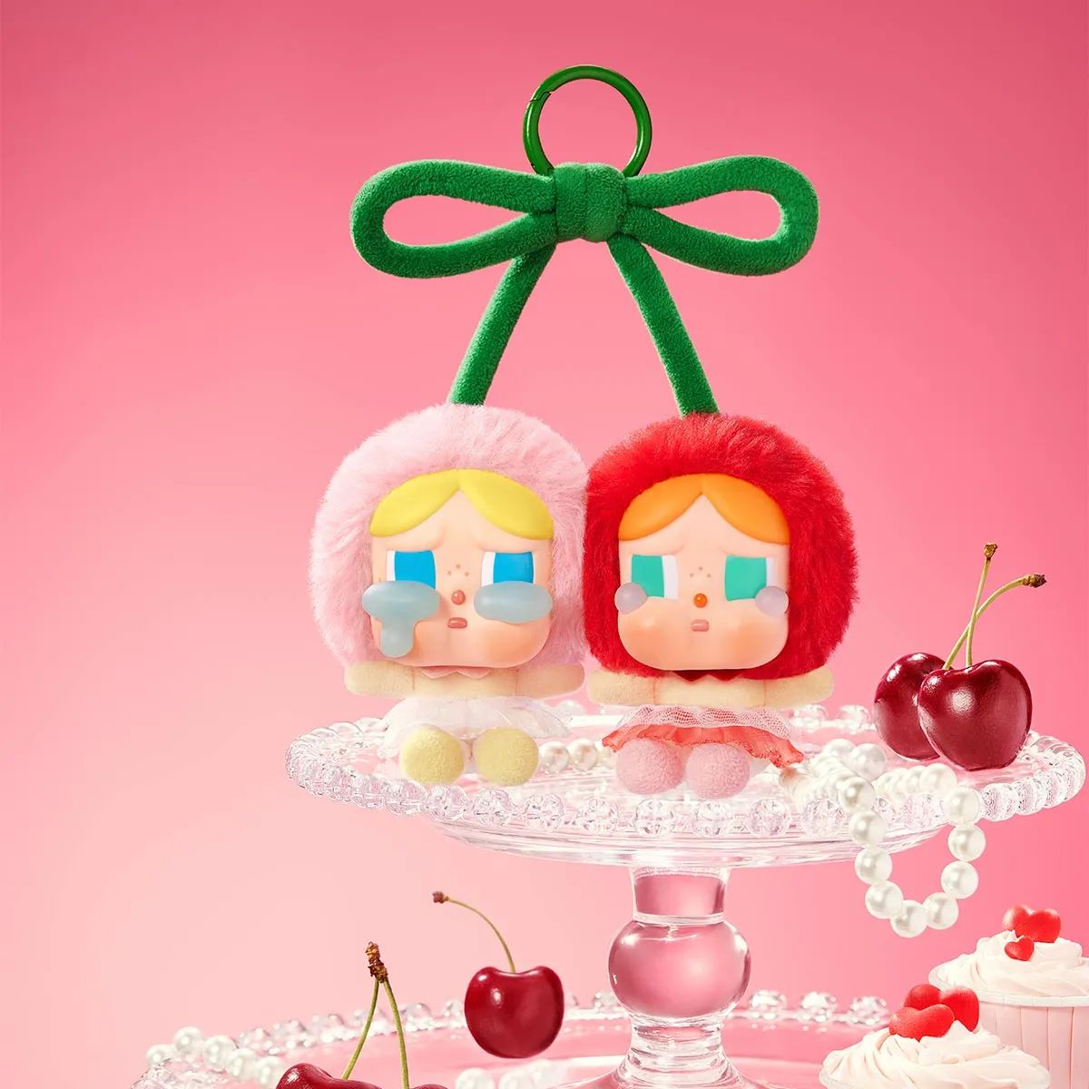 CRYBABY Crying for love Series - Vinyl Plush Hanging Card (Love You Cherry Much) - (AUTHENTIC)